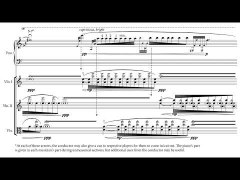 Bobby Ge - The Light That Breaks Through, concerto for piano and strings [Score Follower Video]
