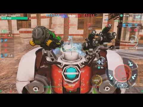 Sparta robot - Revenant with Bane Toxin and Cinder Minos slaughtering red team WR War Robots 7.5