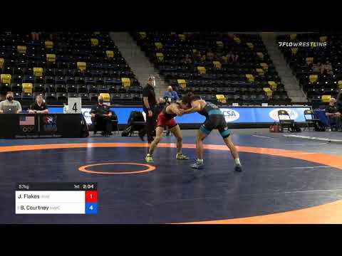 57 Kg Consolation Johnie Flakes Unattached Vs Brandon Courtney Sunkist Kids Wrestling Club