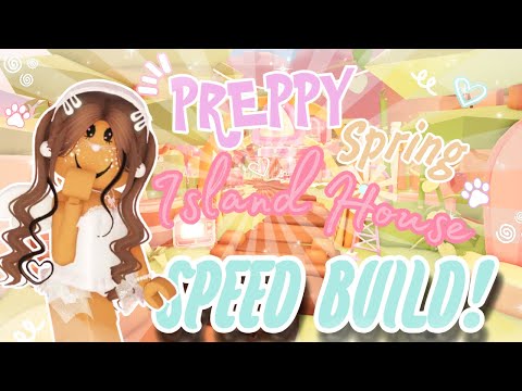 ʚଓ ‧˚Preppy Spring Island house Speedbuild! ɞ˚ *COST 15K+!!*