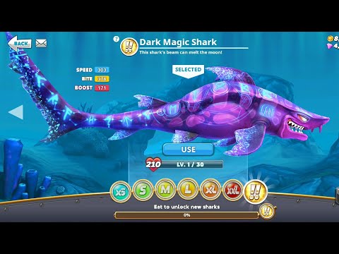 HUNGRY SHARK WORLD NEW DARK MAGIC SHARK UNLOCKED GAMEPLAY