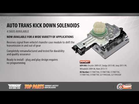 Highlighted part: automatic transmission kickdown solenoid for select Chrysler, Dodge & Ram models