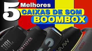 TOP 5 Melhor CAIXA DE SOM BOOMBOX em 2025 | Melhores Caixas de Som Boombox Custo-Benefício ✅