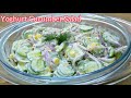 Yoghurt cucumber salad | Yogurt cucumber corn salad | Creamy cucumber salad #salad #saladrecipe