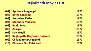 Rajinikanth Movies List