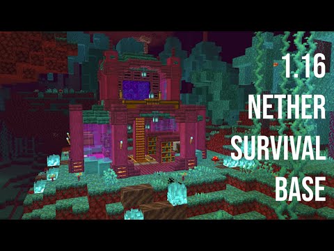 Minecraft: How to Build a 1.16 Nether Survival Base | Nether House Tutorial [1.16 Nether Update]