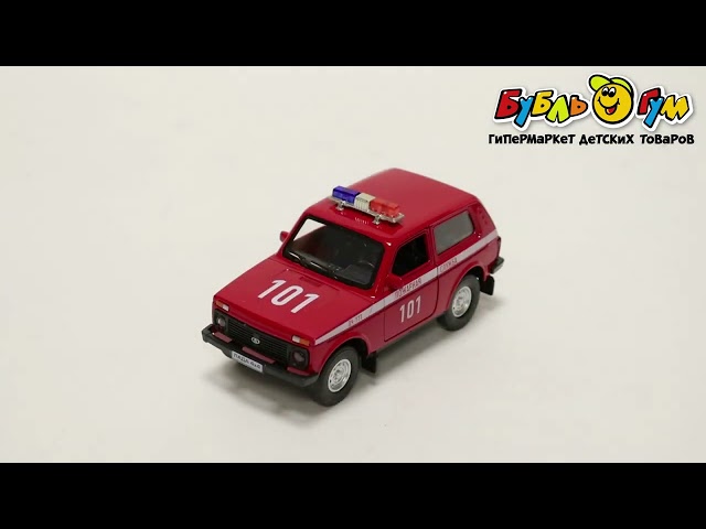 Набор игровой LADA 4х4 Технопарк Пожарная часть с машинкой - видео