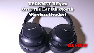 TECKNET BH922 Over The Ear Bluetooth Headset - Mic Test and REVIEW