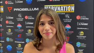 La hermana de nuestra Campeona Yokasta Valle nos invita a la pelea el día de mañana