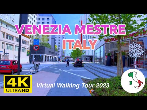 Venezia Mestre - Italy, relaxing Spring Walk, 23 April 2023 {4K}
