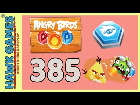 Angry Birds Stella POP Bubble Shooter Level 385 - Walkthrough, No Boosters