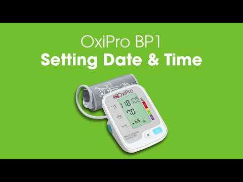 OxiPro BP1 How to set the date and time on your Blood Pressure Monitor