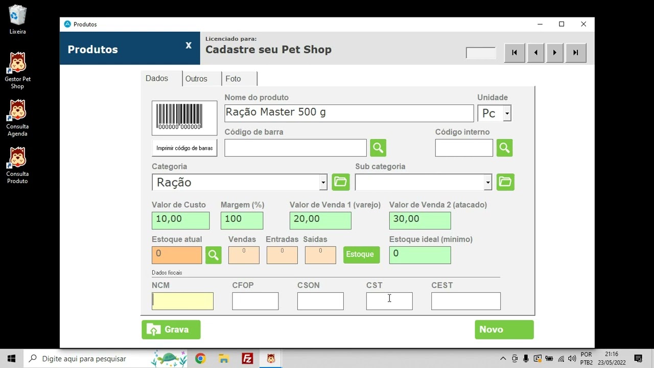 Cadastro de Produtos