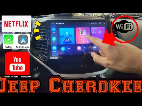 Jeep Cherokee How to remove the radio Install 10" carplay android auto youtube Netflix mirror cast