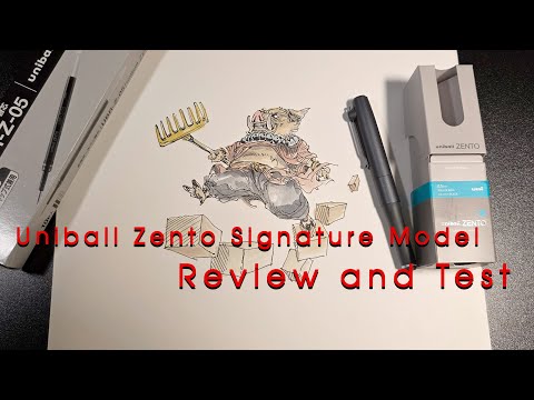 Uniball Zento Signature model review and sketch test