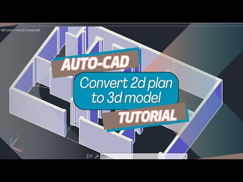 How to Convert 2d Plan to 3d Model | AutoCAD
