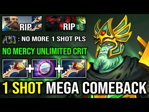 WTF Rapier 1 Shot Wraith King Unbelievable Mega Comeback Imba Crit vs Late Game Kunkka Dota 2