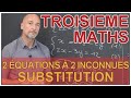 Système de 2 équations à 2 inconnues - Méthode par substitution - Maths 3e - Les Bons Profs
