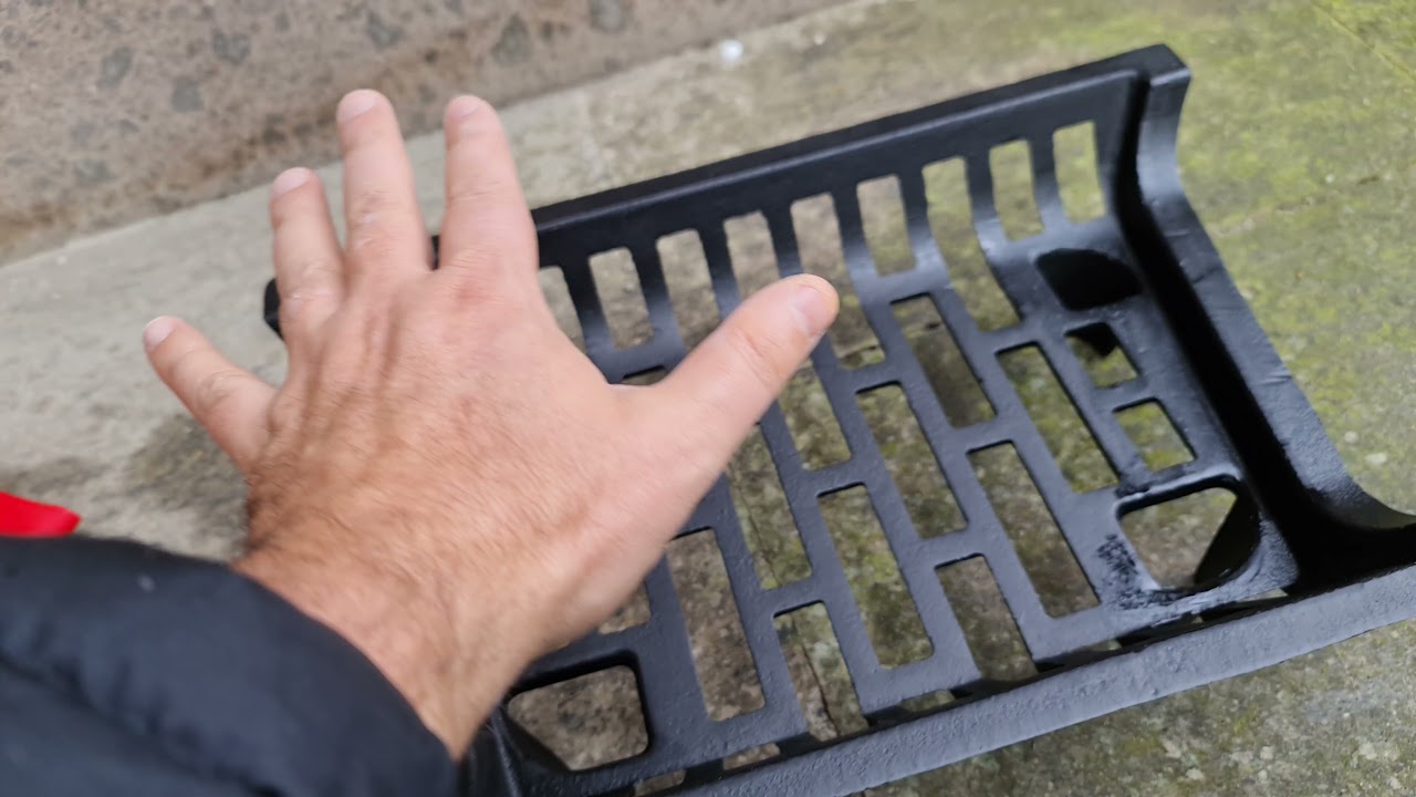 Amagabeli Griglia del camino legna da ardere Porta registro camino Robusto Ghisa Titolare del carbon