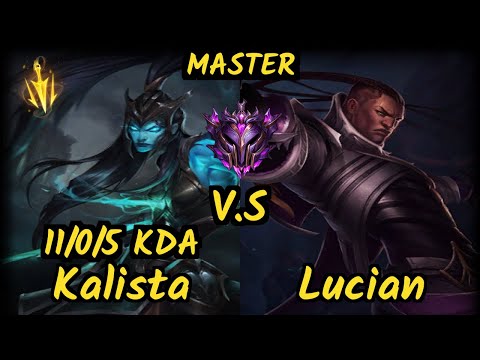 AHG Hjärnan (KALISTA) vs LUCIAN - 11/0/5 KDA BOTTOM ADC GAMEPLAY - EUW Ranked MASTER