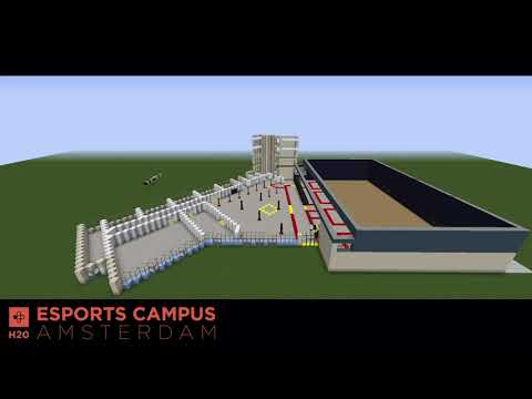 Timelapse Minecraft H20 Esports Campus Amsterdam and Rabo Esports Stadium