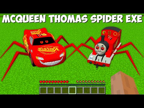 I found SPIDER MCQUEEN EXE and SPIDER THOMAS TANK EXE in MINECRAFT ! SECRET NEW SCARY MCQUEEN