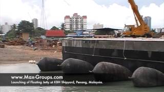 Floating Jetty Launched using MAX Marine Airbags