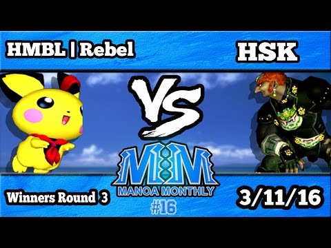 MM16 [W3] HMBL | Rebel (Pichu) vs HSK (Ganon) SSBM