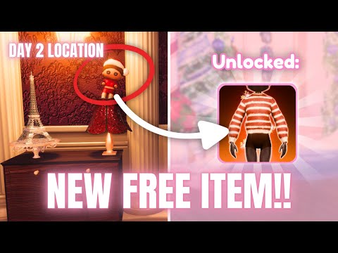*FREE REWARDS* DAY 2 LANA ELF DOLL LOCATION FOR ADVENT CALENDAR IN DRESS TO IMPRESS WINTER UPDATE!!