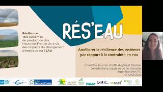 Webinaire "Leviers pour augmenter la disponibilité en eau pour la plante"