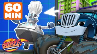 Crusher Builds Robots w/ Superhero Blaze! | 60 Minute Compilation | Blaze and the Monster Machines