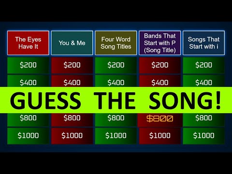 Name That Tune Jeopardy Style | Quiz #80