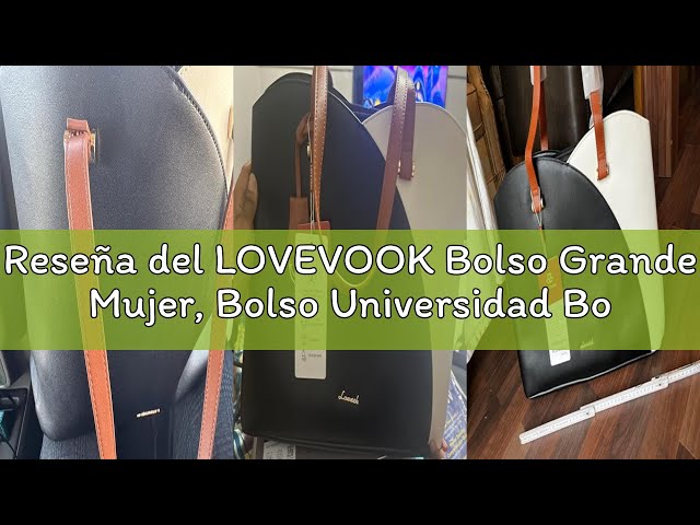 Vídeo relacionado con LOVEVOOK Bolso de Mano para Mujer para Portátil de 15,6 Pulgadas, Bolso Tote de Cuero Sintético, Bolsa de Trabajo para Profesoras con Compartimento para Laptop Impermeable, Bolso de Hombro