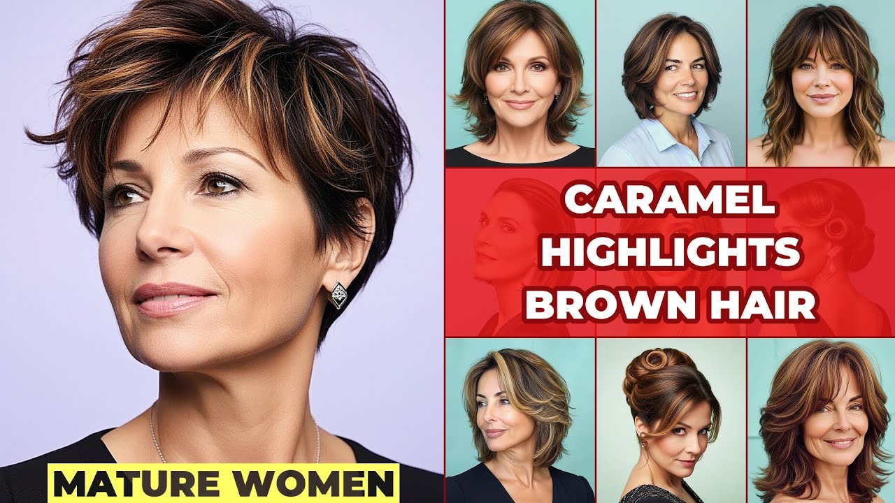 Caramel Highlights On Brown Hair For Women Over 50