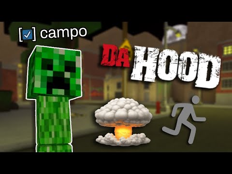 TROLLING as a MINECRAFT CREEPER in ROBLOX DA HOOD (AGAIN)