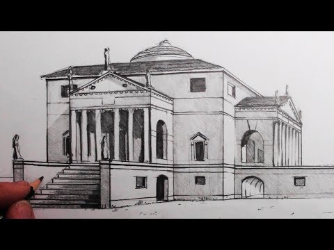Como desenhar edifícios em perspectiva de 1 ponto: The Villa Rotonda: Narrado