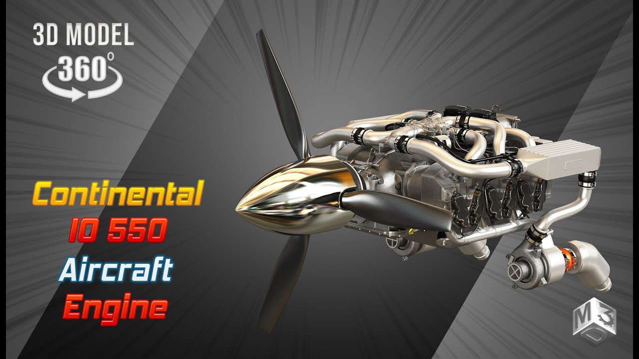Continental io 550 engine 3D Model