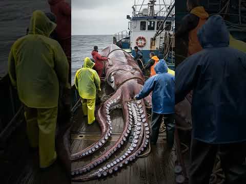 World’s Largest Squid Caught on Camera! 🦑