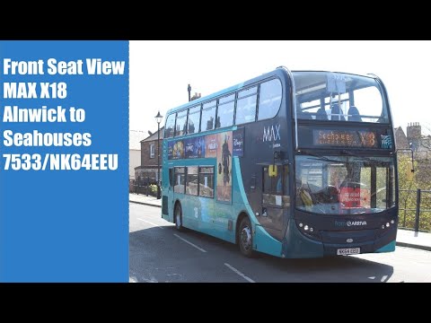 Front Seat View | MAX X18: Alnwick to Seahouses - 7533/NK64EEU/ADL Enviro 400