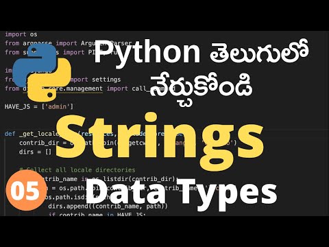 05 Python Strings In Telugu Python Tutorial For Beginners