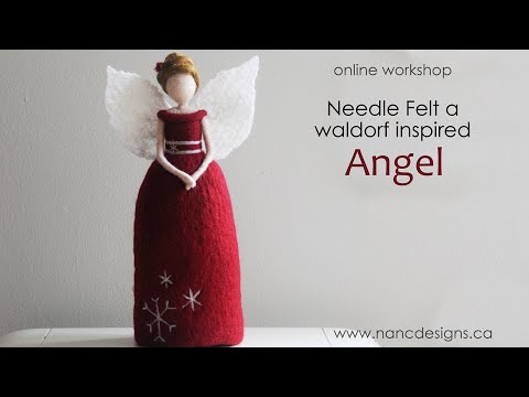Needle Felted Angel Tree Topper Tutorial