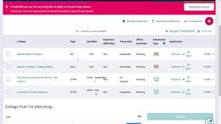 Naviance:How to add colleges/request transcript