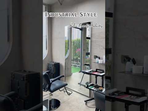 The metal aesthetic revolution of industrial-style salon furniture! #furniture #barberlove #shorts