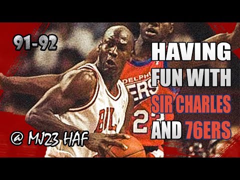 Michael Jordan Highlights vs 76ers (1992.01.14) - 26pts, Having Fun with Sir Charles!