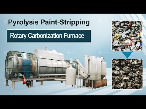 Pyrolysis Paint Stripping Project | Rotary Carbonization Furnace