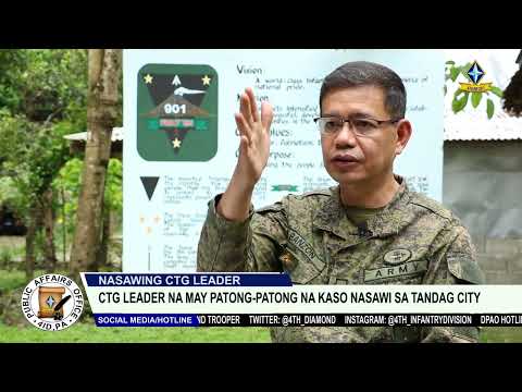 CTG leader na may patong-patong na kaso nasawi sa Tandag City