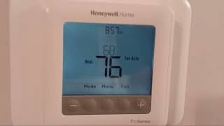 How to program Honeywell Home Pro Series push button thermostat