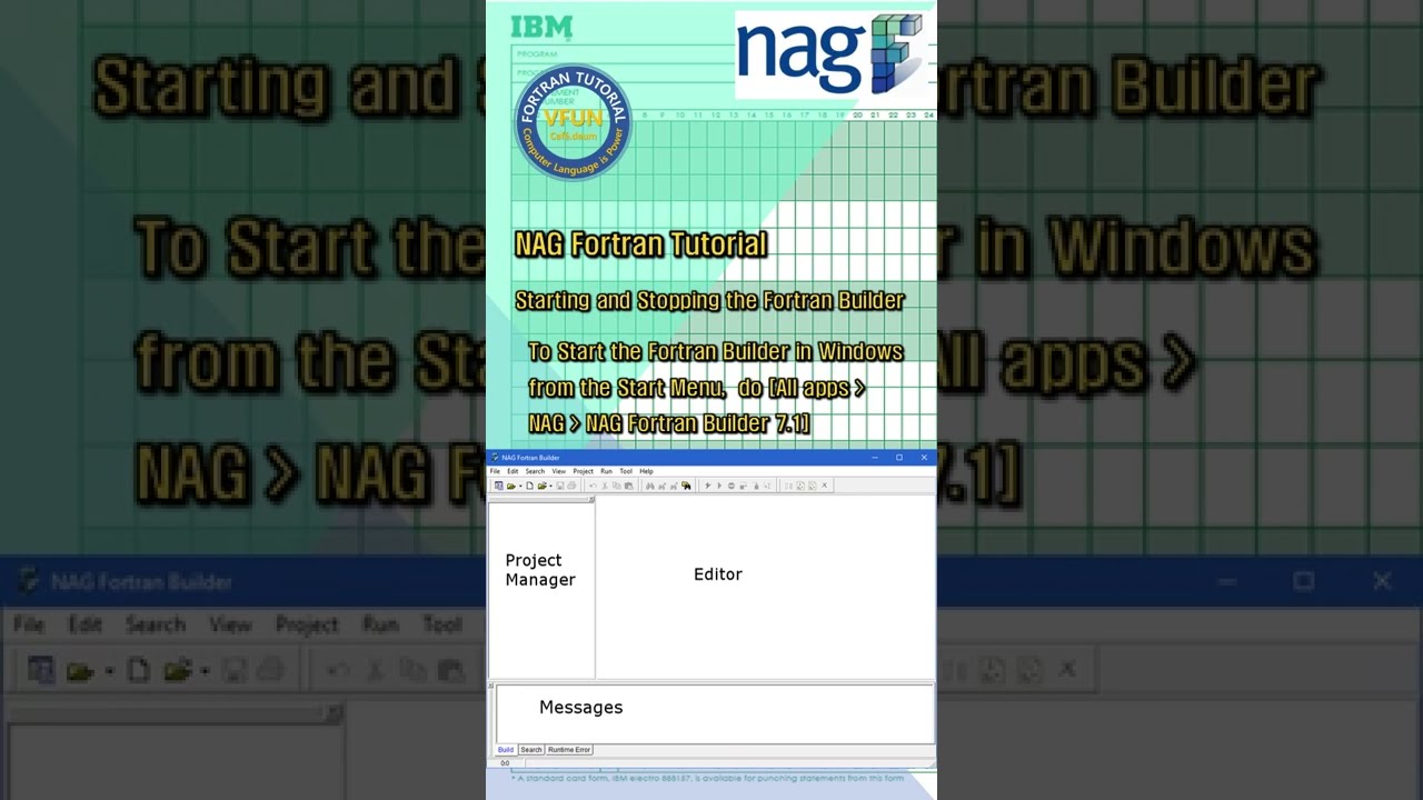 01.  NAG Fortran Tutorial