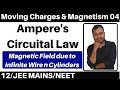Moving Charges N Magnetism 04 Ampere S Circuital Law Magnetic Field Due To Infinte Wire N Cylinder