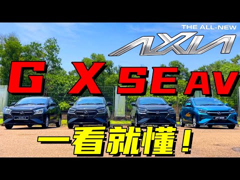 2024 Perodua AXIA 四个等级，一看就懂！